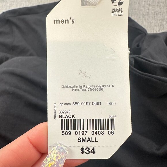 NEW! Stylus Men's Solid Black Shirt Small‎ Cotton Blend $34 Basic Casual Wear - Picture 3 of 11